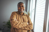 African American Senior Man at home Portrait.