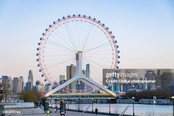tianjin eye - big wheel stock pictures, royalty-free photos & images