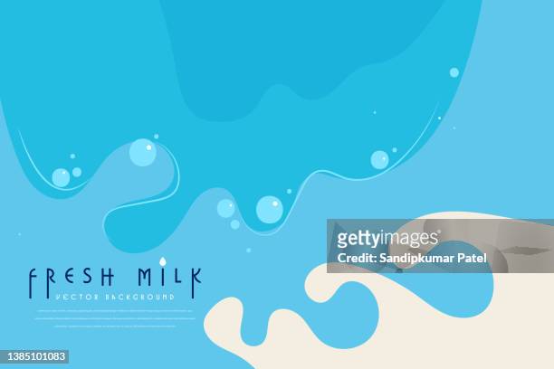 fresh milk konzeptplakat zur werbung für milch - yogurt stock-grafiken, -clipart, -cartoons und -symbole