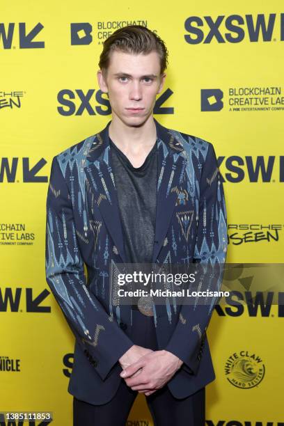 Owen Teague attends the "The Cow" premiere during the 2022 SXSW Conference and Festivals at ZACH Theatre on March 13, 2022 in Austin, Texas.