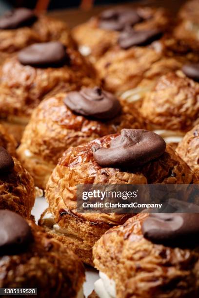 fastelavnsbolle - lent chocolate stock pictures, royalty-free photos & images