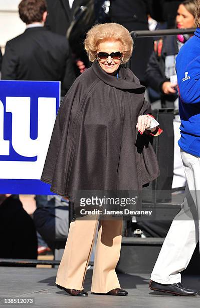 Ann Mara attends the New York Giants Victory Parade following their Super Bowl XLVI win down the Canyon of Heroes on the streets of Manhattan on...