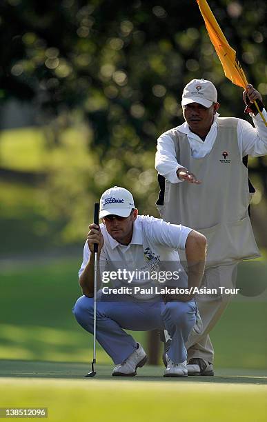 Berry Henson of USA, defending champion looks on during the Pro-am event ahead of the ICTSI Philippine Open at Wack Wack Golf and Country Club on...