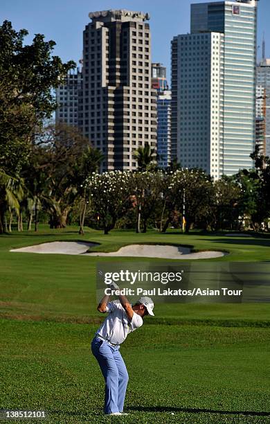 Berry Henson of USA, defending champion, pictured during the Pro-am event ahead of the ICTSI Philippine Open at Wack Wack Golf and Country Club on...
