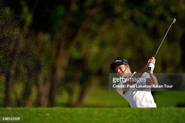 Kieren Pratt of Australia competes during the Pro-am event ahead of the ICTSI Philippine Open at Wack Wack Golf and Country Club on February 8, 2012...