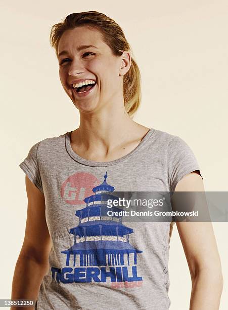 Britta Heidemann of Germany poses during a portrait session on January 6, 2012 in Cologne, Germany.