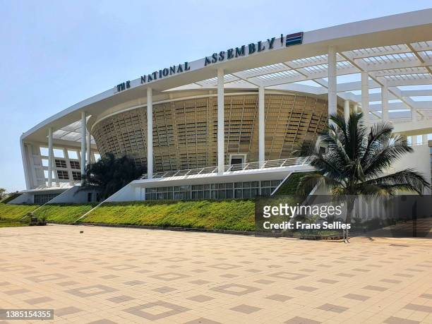 building of the national assembly, banjul, the gambia - banjul stock pictures, royalty-free photos & images