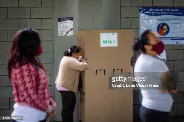During the 2022 Congressional elections in Colombia, on March 13 in Bogota, Colombia. Colombia is set to elect congress on March 13 and Presidential...