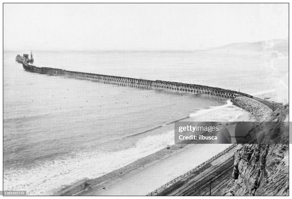 Antique travel photographs of California: Pier, Santa Monica