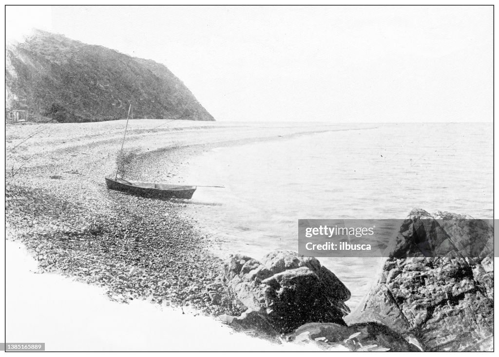Antique travel photographs of California: Santa Catalina, Beach