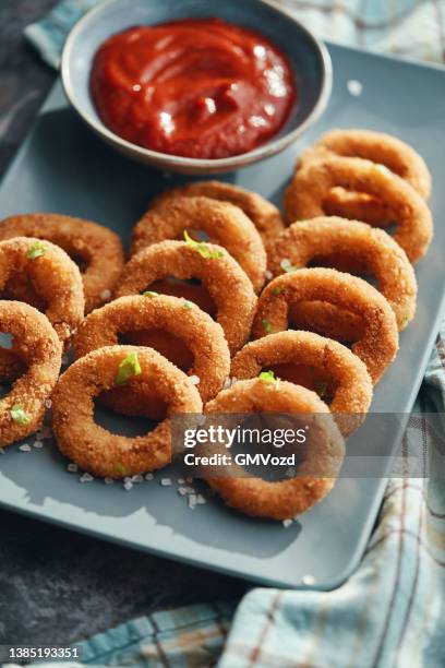 fried onion rings - onion ring 個照片及圖片檔