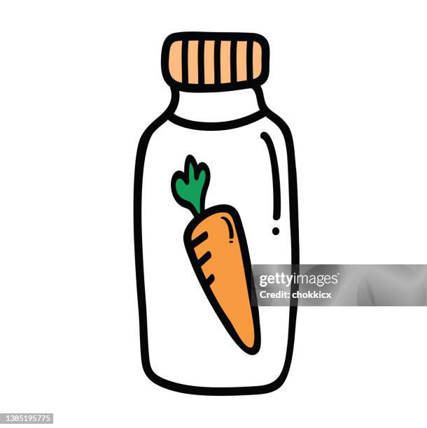 karottensaft-symbol - vegetable juice stock-grafiken, -clipart, -cartoons und -symbole