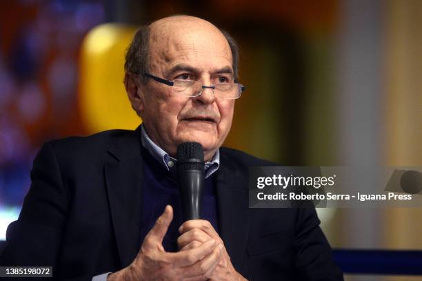 Italian politician Pierluigi Bersani attends the presentation of Achille Occhetto's latest book "It is not enough to call oneself democratic" at...