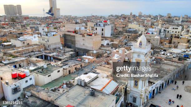 the clock tower in the old city of tripoli, libya - libya stock pictures, royalty-free photos & images