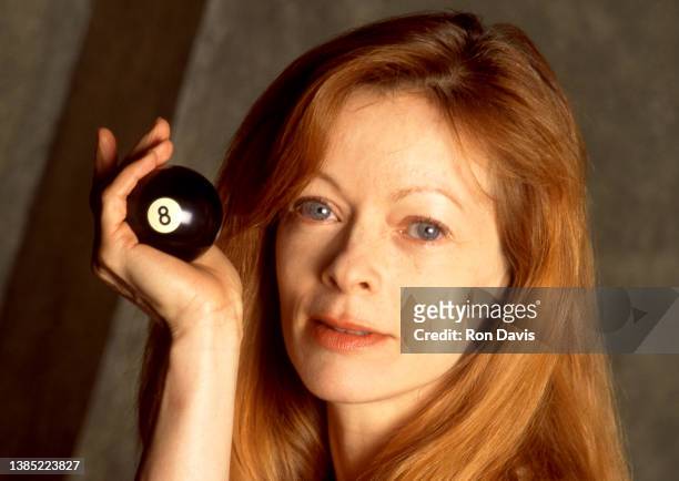 British-born American actress Frances Fisher, poses for a portrait with the eight ball during the 3rd Annual Celebrity Pool Tournament to Benefit...