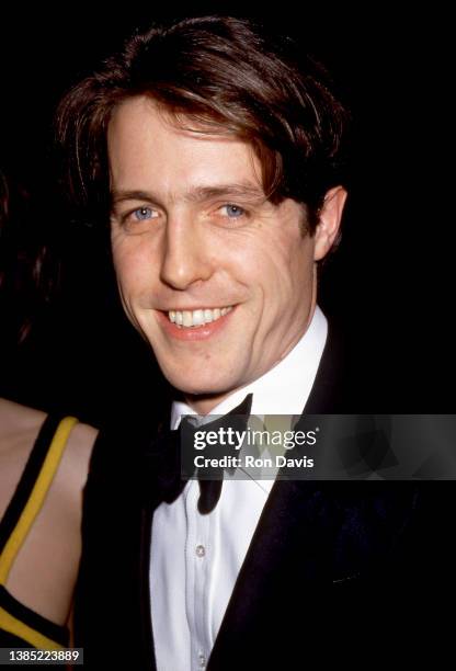 British actor Hugh Grant, poses for a portrait while attending the 52nd Annual Golden Globe Awards on January 21, 1995 at the Beverly Hilton Hotel in...