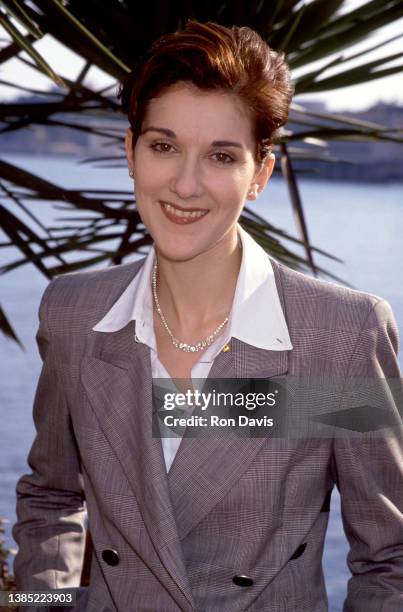 French Canadian singer and businesswoman Celine Dion, poses for a portrait at the 1995 World Music Awards on May 3, 1995 in Monte Carlo, Monaco.