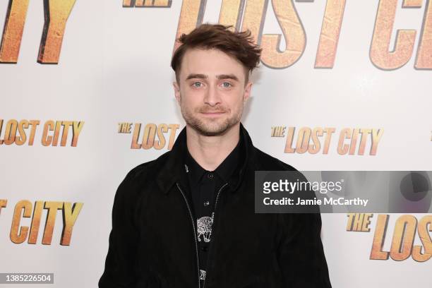 Daniel Radcliffe attends a screening of "The Lost City" at the Whitby Hotel on March 14, 2022 in New York City.