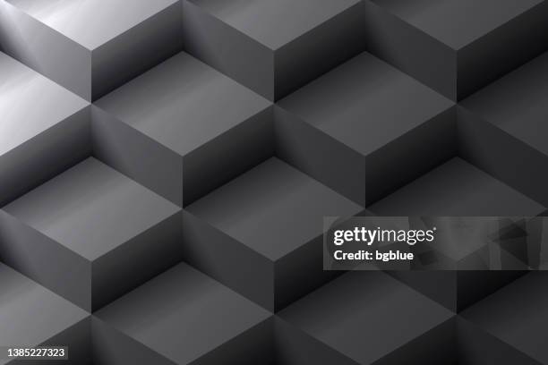 abstract gray background - geometric texture - stacking boxes stock illustrations