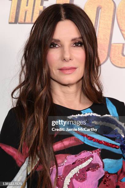 Sandra Bullock attends a screening of "The Lost City" at the Whitby Hotel on March 14, 2022 in New York City.