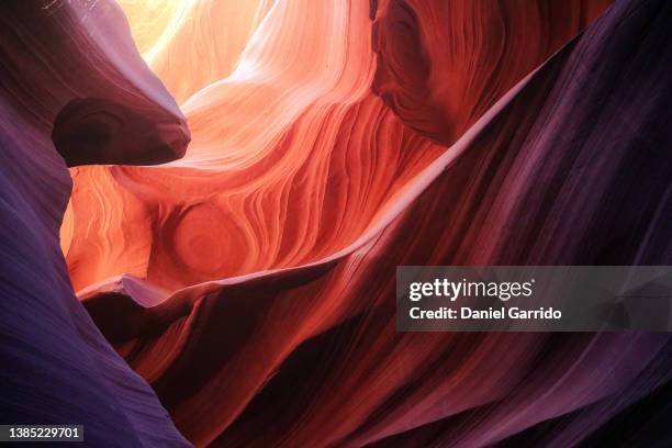 colors and textures of antelope canyon, canyonlands, colored backgrounds, colored textures, arizona - sandsten bildbanksfoton och bilder