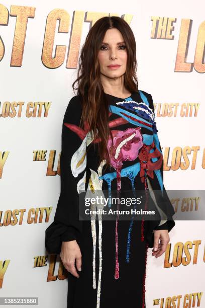 Sandra Bullock attends a screening of "The Lost City" at the Whitby Hotel on March 14, 2022 in New York City.
