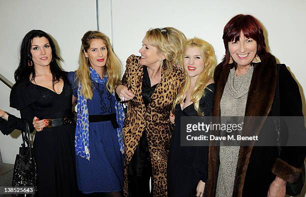 Coco Fennell, Poppy Cotterell, Louise Fennell, Emerald Fennell and Janet Street-Porter attend the launch of Louise Fennell's debut novel "Dead Rich"...
