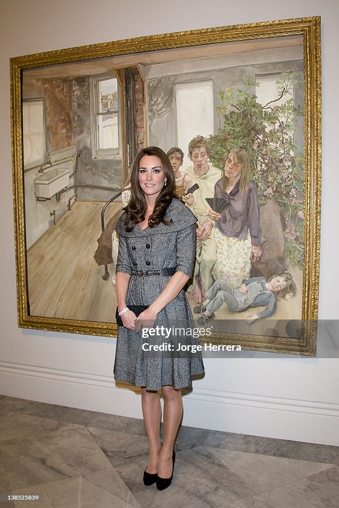 The Duchess of Cambridge Visits Lucian Freud Portraits Exhibition