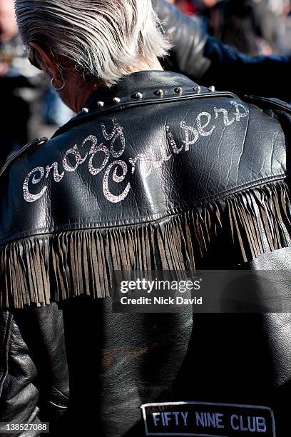 british bikers - motorradjacke stock-fotos und bilder