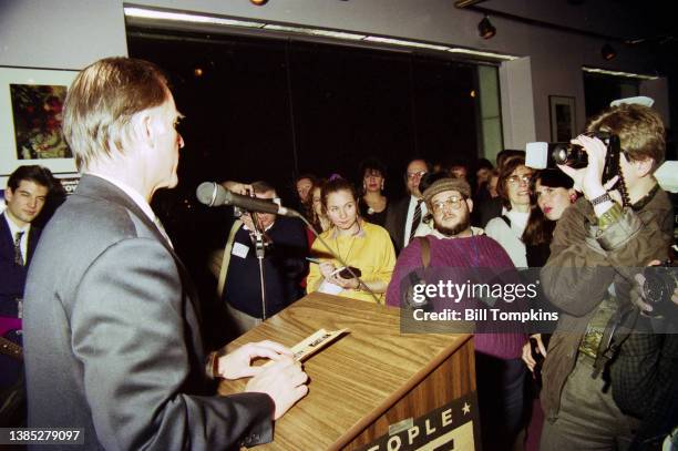 April 1992: MANDATORY CREDIT Bill Tompkins/Getty Images Jerry Brown campaigning for the Office of The President of The United States April 1992 in...