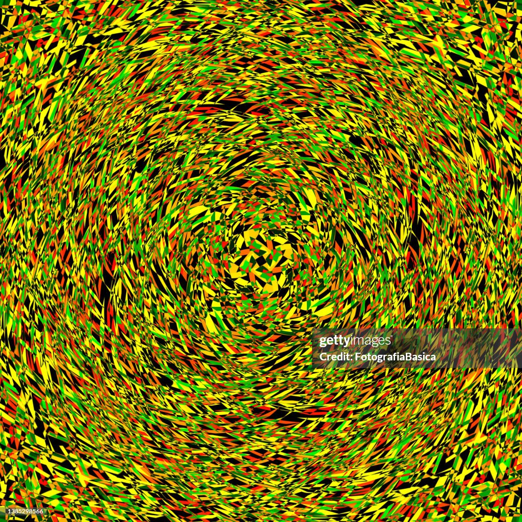 Red Field Distorted Yellow Red And Green Distorted Rectangles Vortex High-Res Vector ...