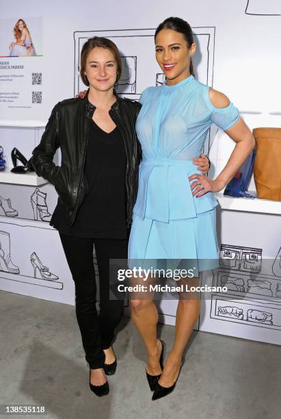 Actresses Shailene Woodley and Paula Patton attend eBay Celebrity and Brad Pitt's Make It Right Celebrate Pop-Up Gallery Exhibition at Chelsea Market...