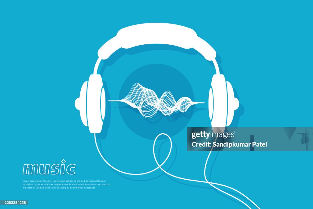 The image of the music wave