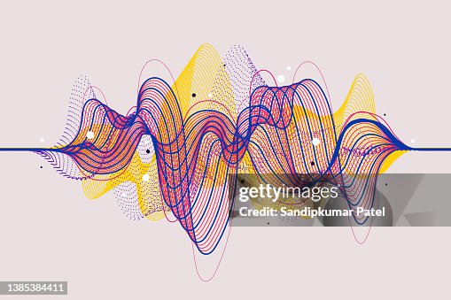 Colorful silhouettes of Sound Waves Colorful silhouettes of Sound Waves