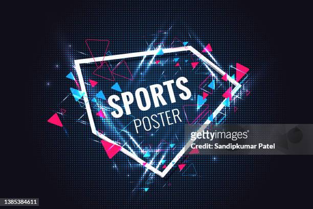 hintergrund des sportveranstaltungsplakats - spiel sport stock-grafiken, -clipart, -cartoons und -symbole