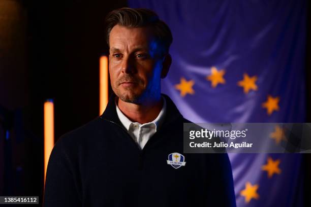 European Ryder Cup Captain Henrik Stenson of Sweden poses for a portrait on March 14, 2022 in Orlando, Florida.