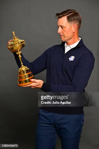 European Ryder Cup Captain Henrik Stenson of Sweden poses for a portrait on March 14, 2022 in Orlando, Florida.