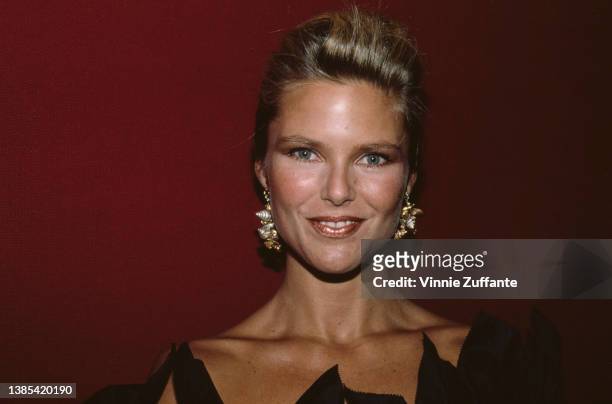 American fashion model Christie Brinkley attends the Men's Fashion Association of America's 1982 American Image Awards, held at the Sheraton Centre...