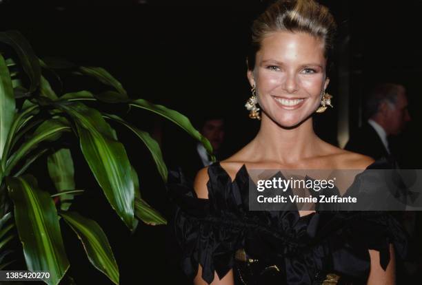 American fashion model Christie Brinkley attends the Men's Fashion Association of America's 1982 American Image Awards, held at the Sheraton Centre...