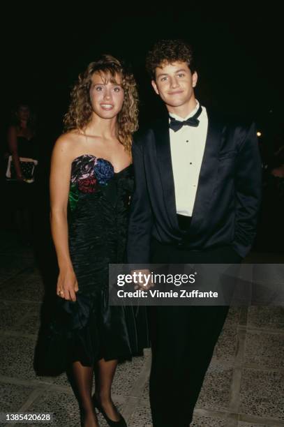 American actress Leanna Creel and American actor Kirk Cameron attend the 41st Annual Primetime Emmy Awards, held at the Pasadena Civic Auditorium in...
