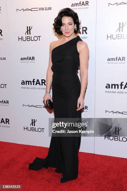 Lynn Collins attends the amfAR New York Gala To Kick Off Fall 2012 Fashion Week Presented By Hublot at Cipriani Wall Street on February 8, 2012 in...