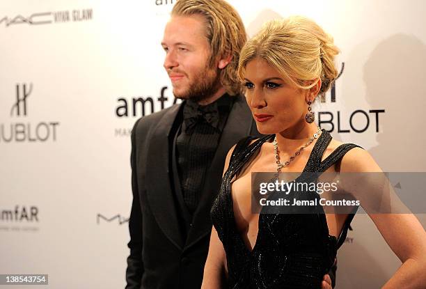 Michael Lillelund and Hofit Golan attend the amfAR New York Gala To Kick Off Fall 2012 Fashion Week at Cipriani Wall Street on February 8, 2012 in...