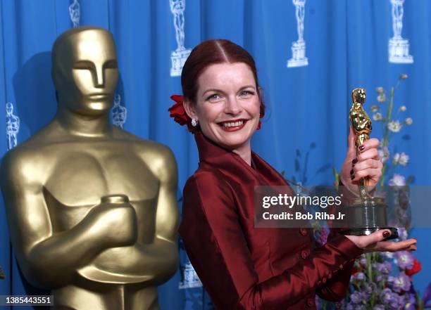 Sandy Powell, Oscar Winner for Achievement in Costume Design for 'Shakespeare In Love', March 21, 1999 in Los Angeles, California.