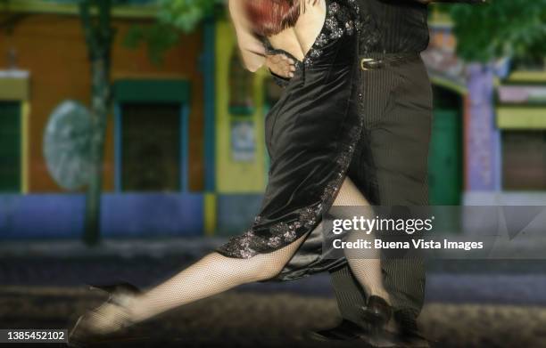 argentina. couple dancing tango. - tango black stock-fotos und bilder