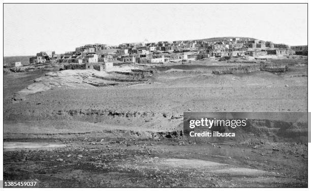 stockillustraties, clipart, cartoons en iconen met antique travel photographs of grand canyon: laguna - laguna