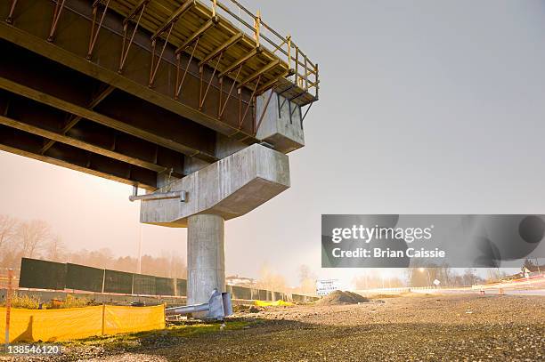 a freeway over pass under construction - motorway roadworks stock pictures, royalty-free photos & images