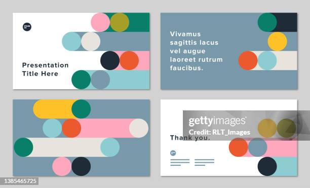 stockillustraties, clipart, cartoons en iconen met presentation design template with abstract geometric graphics — ipsumco series - presentation template