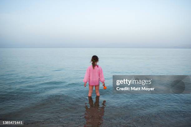 Aya Kohen-Bar gazes into the water on April 24, 2008 in Nuweiba, Egypt.