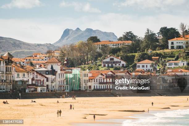 saint jean de luz - france beach stock pictures, royalty-free photos & images