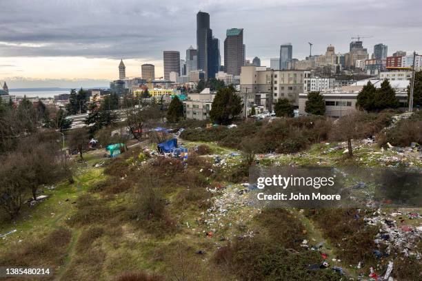 Seattle Homelessness Map Seattle Homeless Encampment Photos and Premium High Res Pictures ...